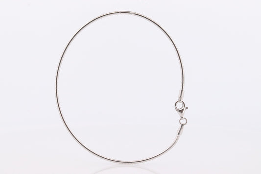 18k Snake Chain Bracelet. 18k White gold Omega chain. MILOR Italy Bracelet One of a kind. Snake Link Omega Bracelet