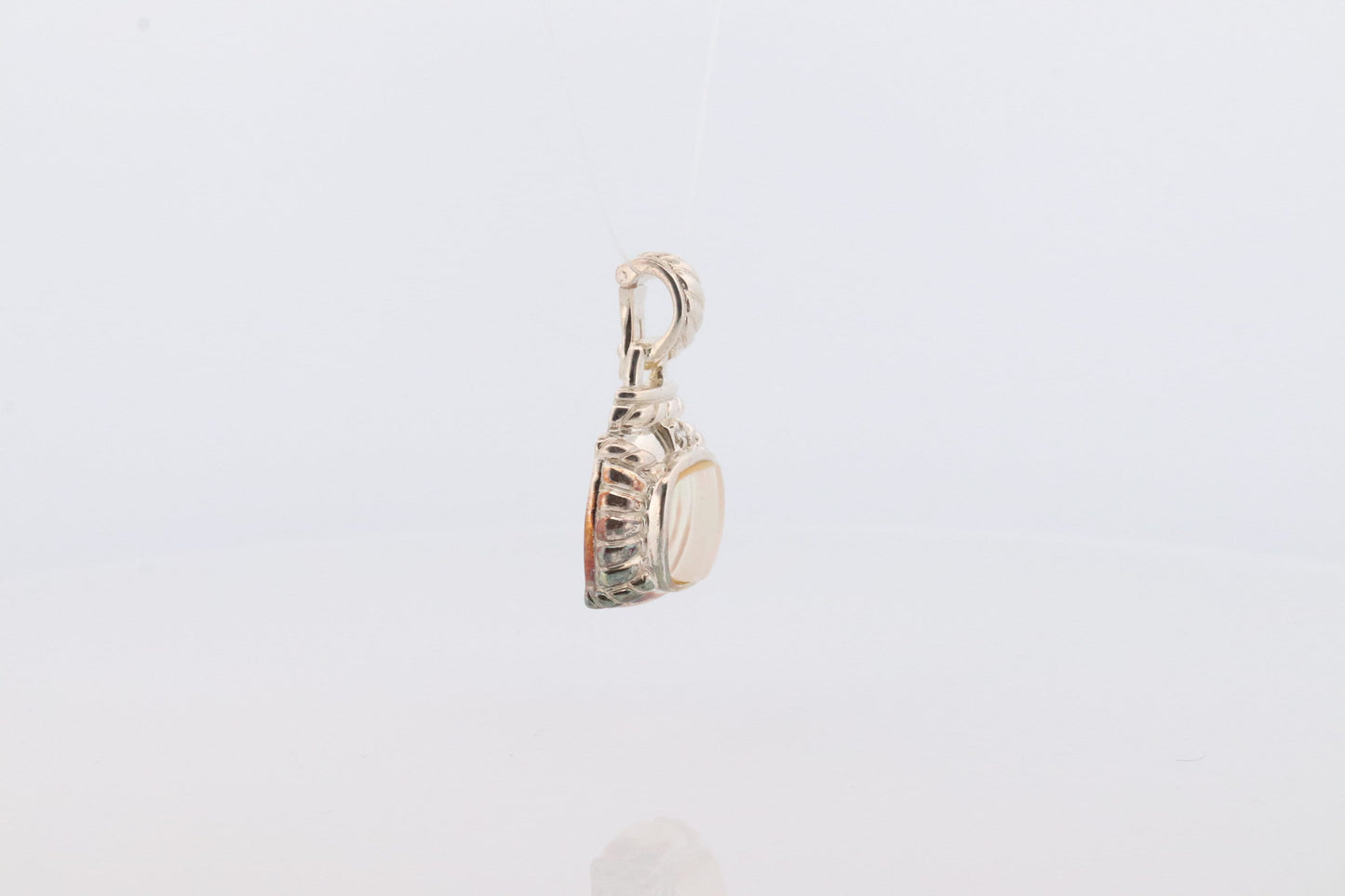 Authentic Judith Ripka Sterling Silver Pendant. Judith Ripka 925 Silver MOP Mother of Pearl Charm (30)