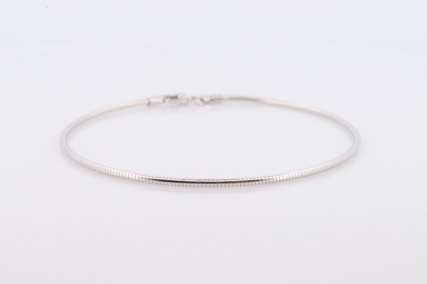 18k Snake Chain Bracelet. 18k White gold Omega chain. MILOR Italy Bracelet One of a kind. Snake Link Omega Bracelet