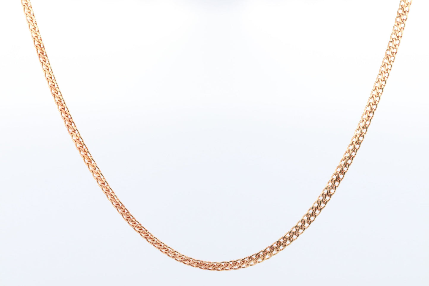 14k Yellow ChainMail Mesh Necklace.Round Clasp Infinity link Yellow gold Italian Byzantine Necklace. Weave Necklace