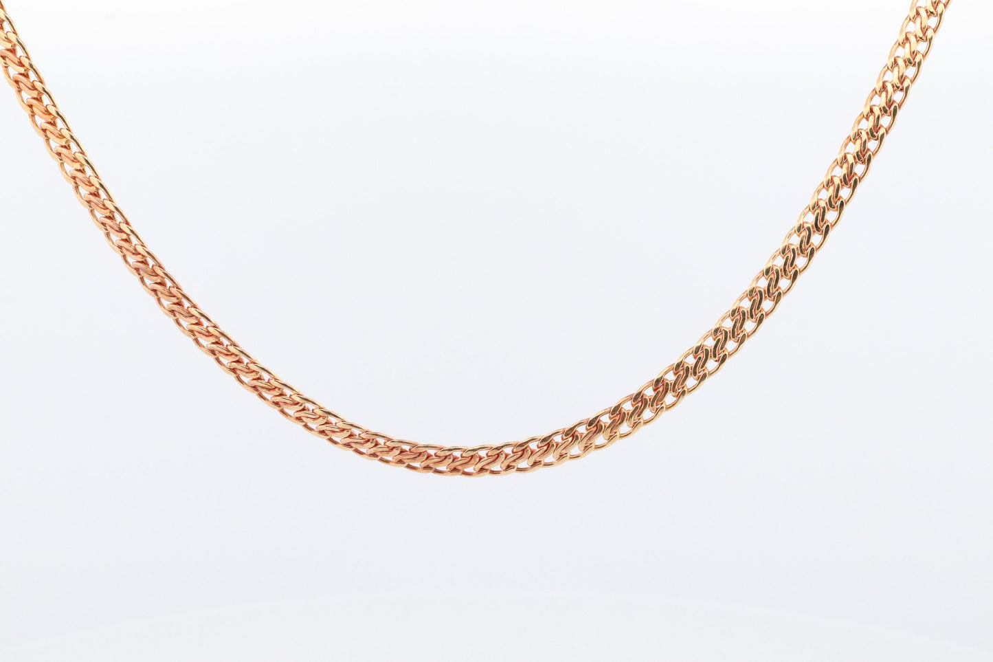14k Yellow ChainMail Mesh Necklace.Round Clasp Infinity link Yellow gold Italian Byzantine Necklace. Weave Necklace