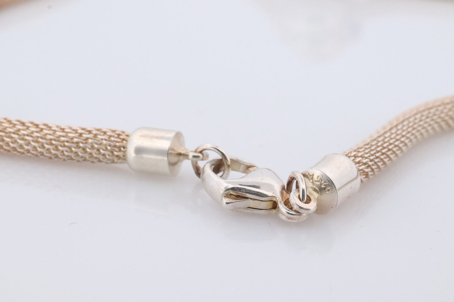 Round Mesh Necklace. Sterling Silver 925 Heavy Pumpkin Pendant Slide on Hollow round mesh necklace. Chocker Collar Necklace