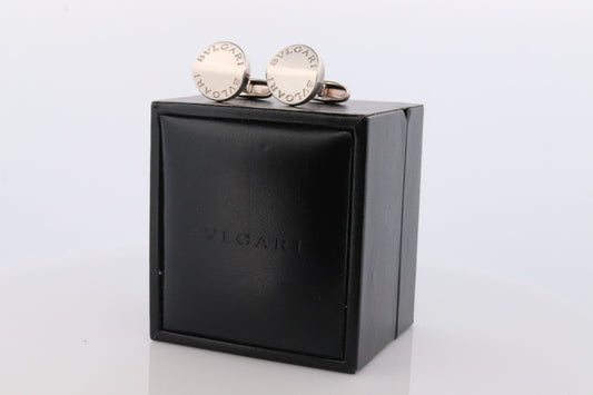 Bvlgari Sterling Silver Cufflinks. Bulgari ROMA 925 Button Cufflinks.