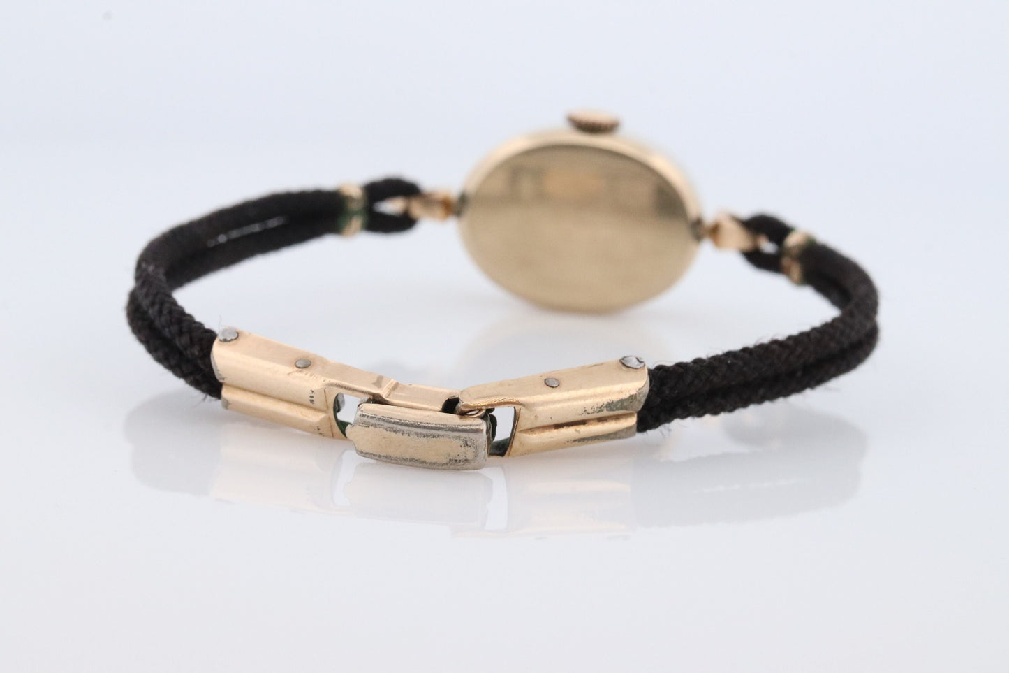 14k Rolex Womens Cocktail Watch. 14k gold Manual Windup. 1950s Ladies Rolex Cable Watch. Rolex Cord wristwatch.