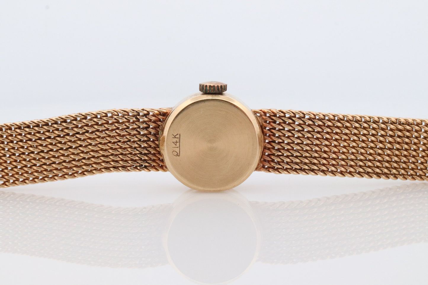 14k Rolex Women's Cocktail Watch. 14k Orchid Rolex with Yellows Gold Bracelet. 1400 Ladies Rolex Watch. Full Gold Rolex round wristwatch.