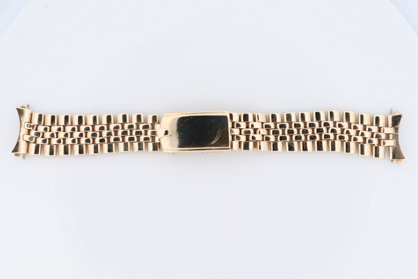 ROLEX 14k Yellow Gold Watch 19mm Bracelet. Vintage 1960s Jubilee Bracelet for 1500 1501 1503 etc. Genuine vintage Rolex Oval Link Bracelet