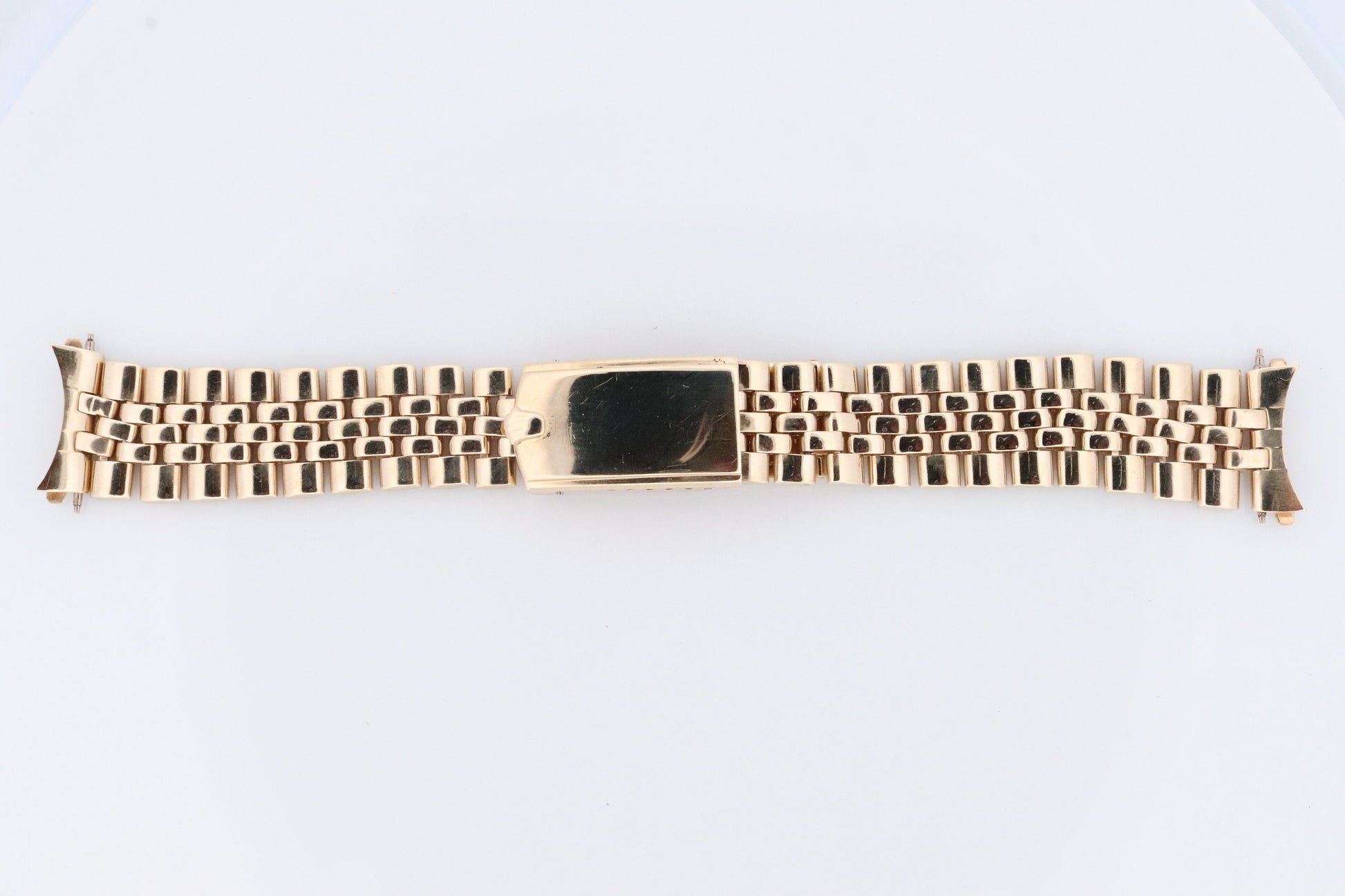 ROLEX 14k Yellow Gold Watch 19mm Bracelet. Vintage 1960s Jubilee Bracelet for 1500 1501 1503 etc. Genuine vintage Rolex Oval Link Bracelet
