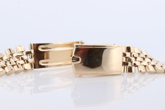 ROLEX 14k Yellow Gold Watch 19mm Bracelet. Vintage 1960s Jubilee Bracelet for 1500 1501 1503 etc. Genuine vintage Rolex Oval Link Bracelet