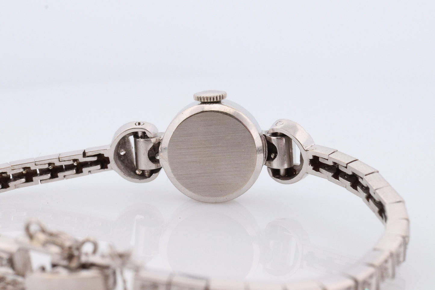 14k CROTON Nivada Grenchen LADIES wrist watch. 14k Manual watch with diamonds.