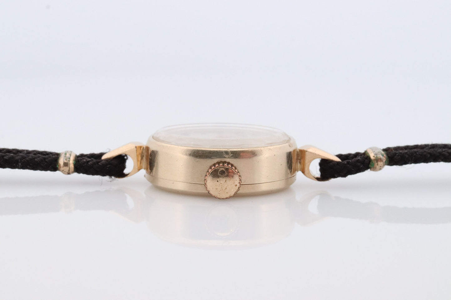 14k Rolex Womens Cocktail Watch. 14k gold Manual Windup. 1950s Ladies Rolex Cable Watch. Rolex Cord wristwatch.