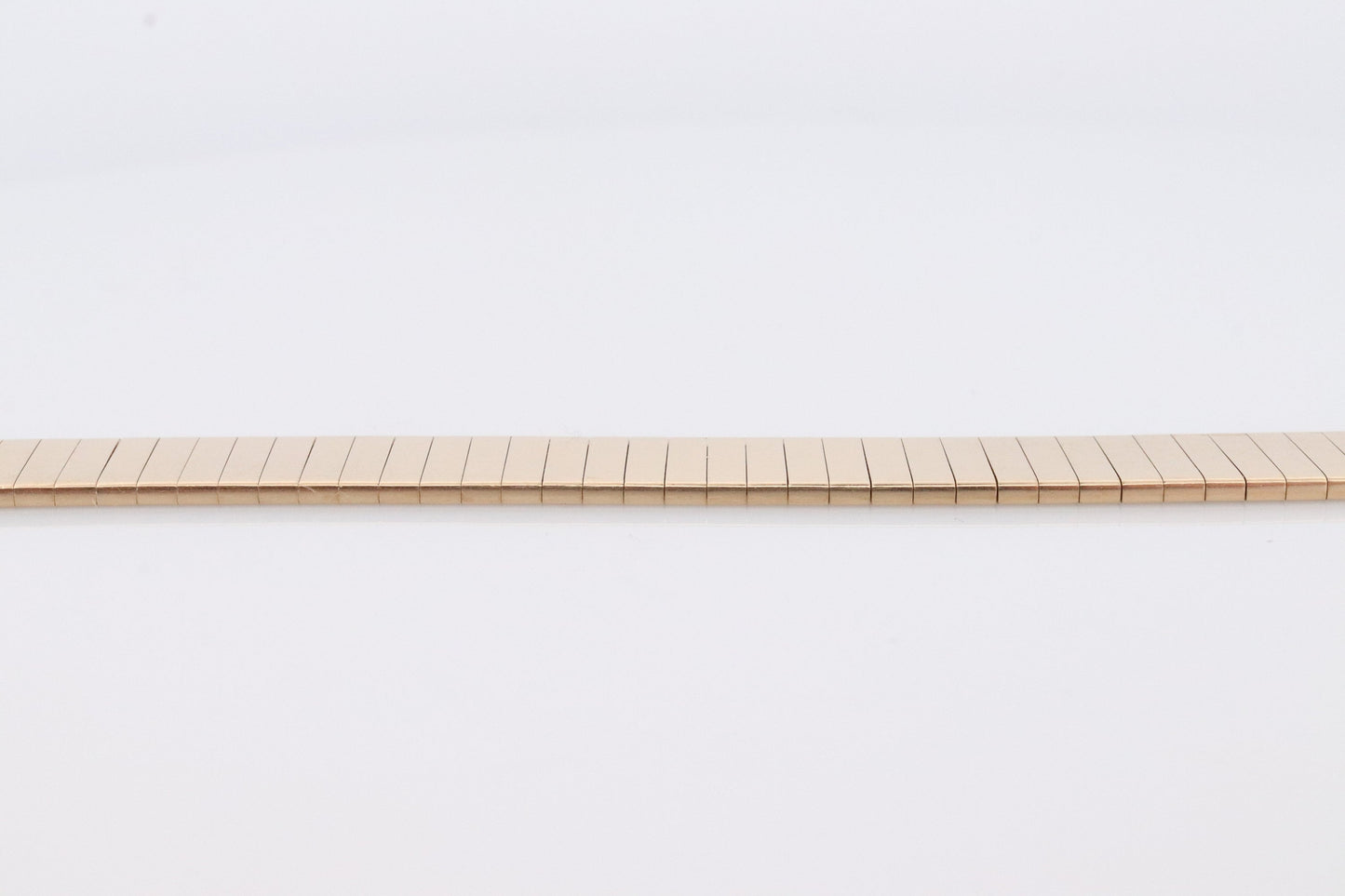 14k Wide Omega Bracelet. Italian Made 14k Yellow Gold Omega Snake Bracelet. High Quality bracelet 20.5g 8mm wide
