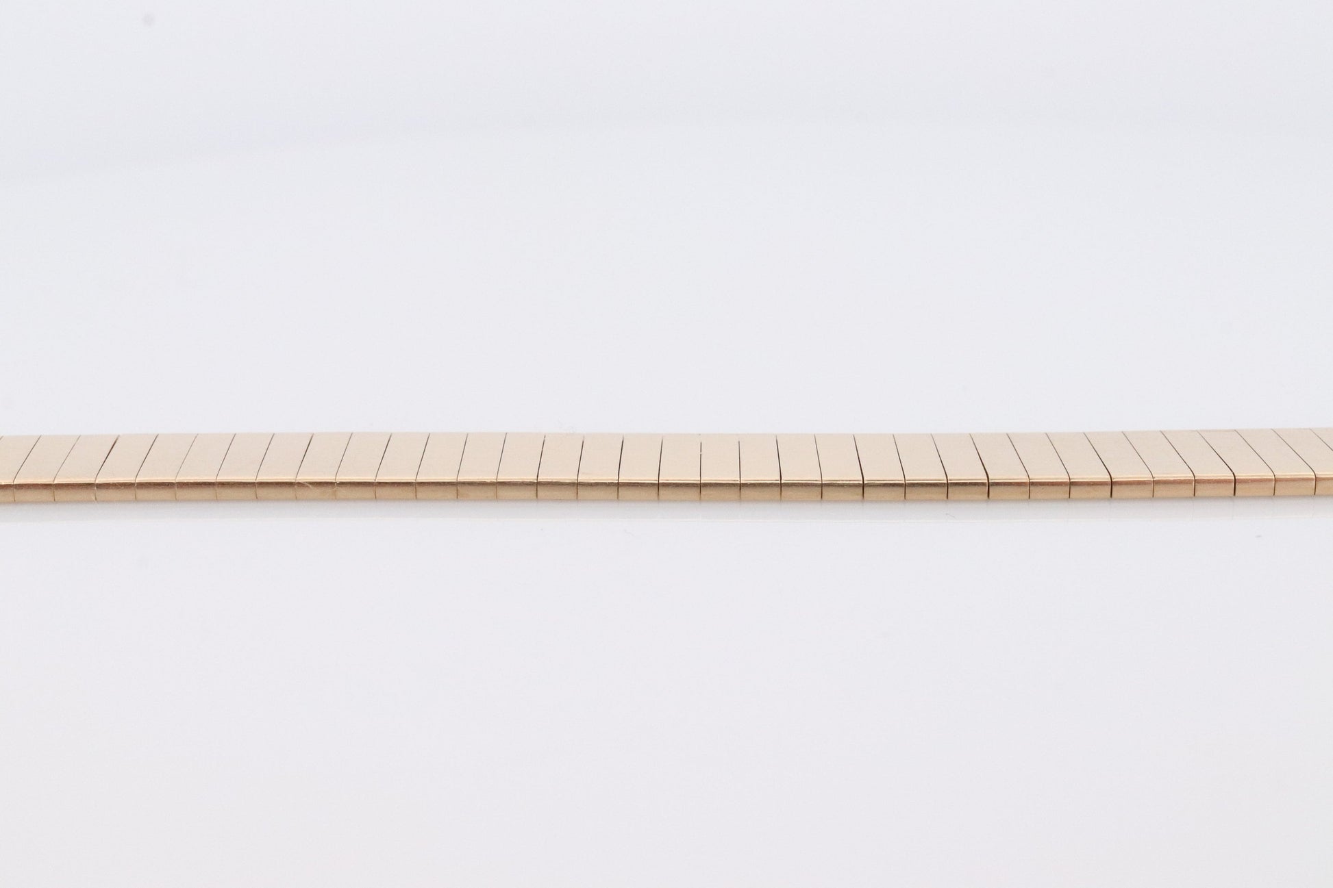 14k Wide Omega Bracelet. Italian Made 14k Yellow Gold Omega Snake Bracelet. High Quality bracelet 20.5g 8mm wide