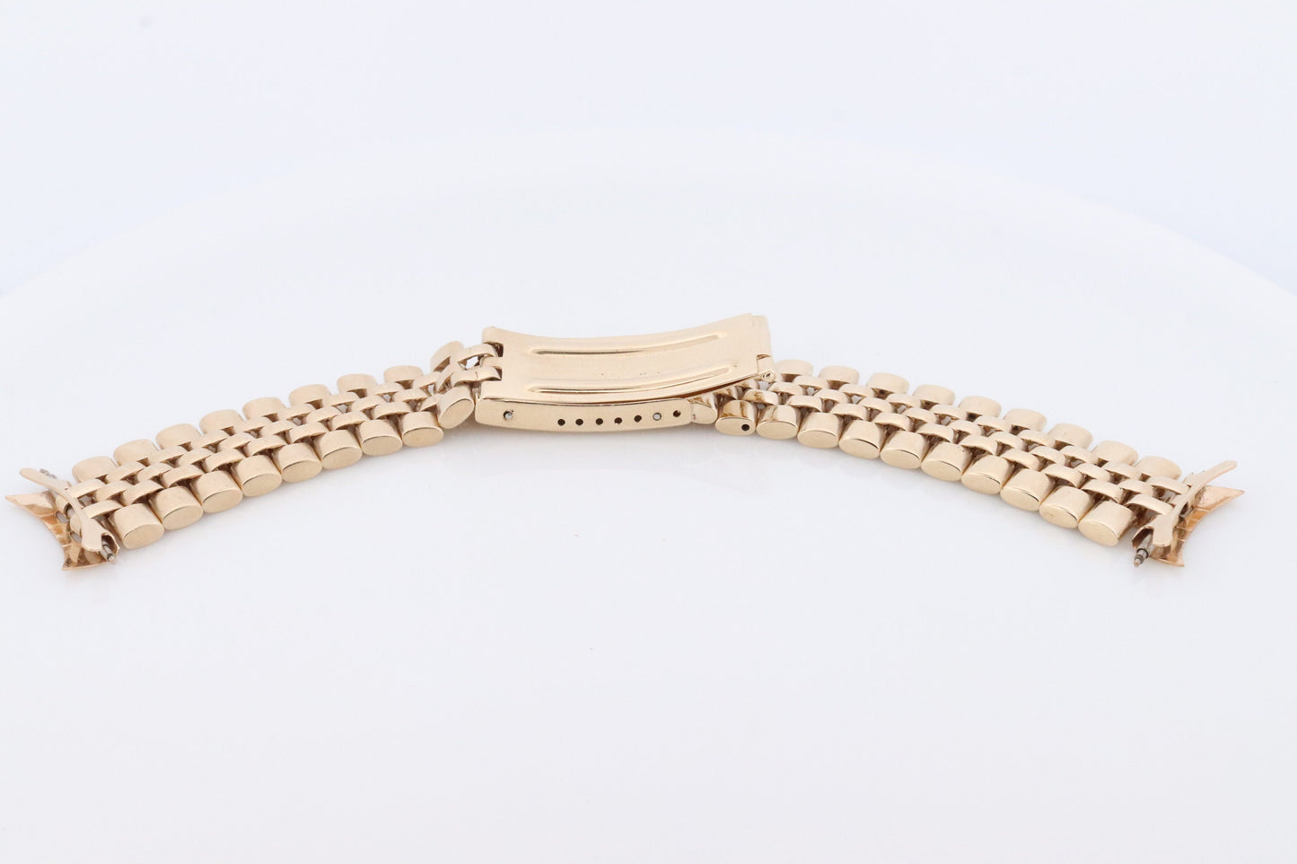 ROLEX 14k Yellow Gold Watch 19mm Bracelet. Vintage 1960s Jubilee Bracelet for 1500 1501 1503 etc. Genuine vintage Rolex Oval Link Bracelet
