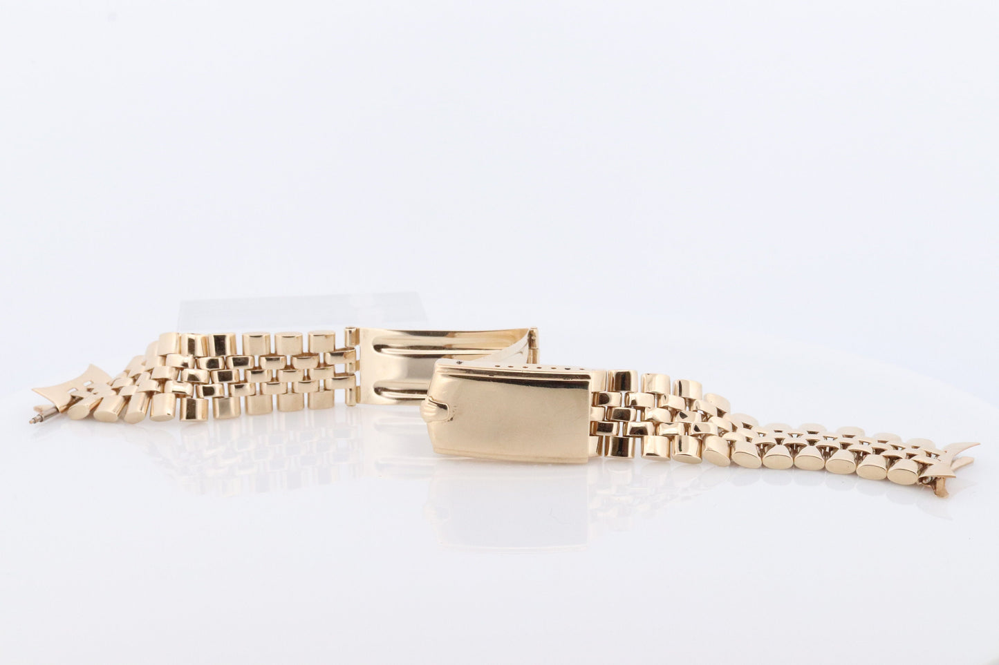 ROLEX 14k Yellow Gold Watch 19mm Bracelet. Vintage 1960s Jubilee Bracelet for 1500 1501 1503 etc. Genuine vintage Rolex Oval Link Bracelet