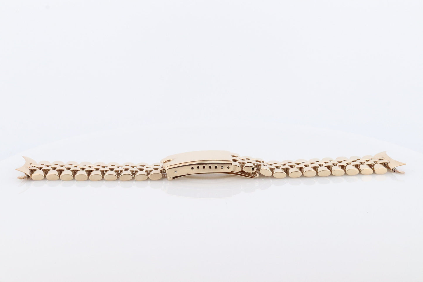 ROLEX 14k Yellow Gold Watch 19mm Bracelet. Vintage 1960s Jubilee Bracelet for 1500 1501 1503 etc. Genuine vintage Rolex Oval Link Bracelet