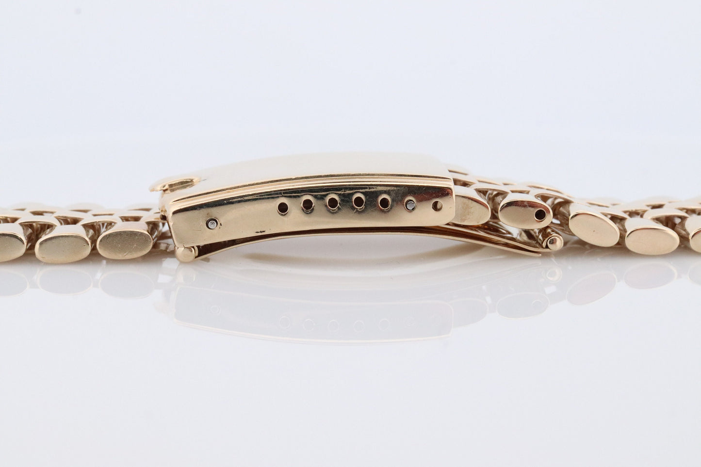 ROLEX 14k Yellow Gold Watch 19mm Bracelet. Vintage 1960s Jubilee Bracelet for 1500 1501 1503 etc. Genuine vintage Rolex Oval Link Bracelet
