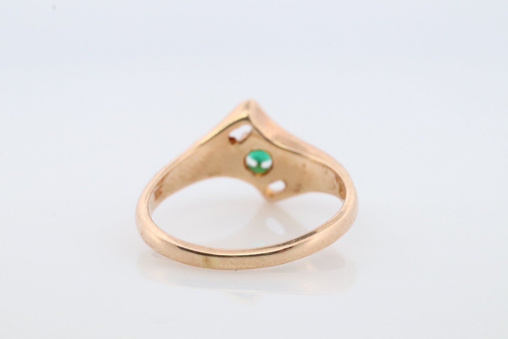 Black Hills Gold Ring. 10k Multi-Tone Emerald Black Hills Gold Statement Ring. Green Genuine Emerald Black Hills band.