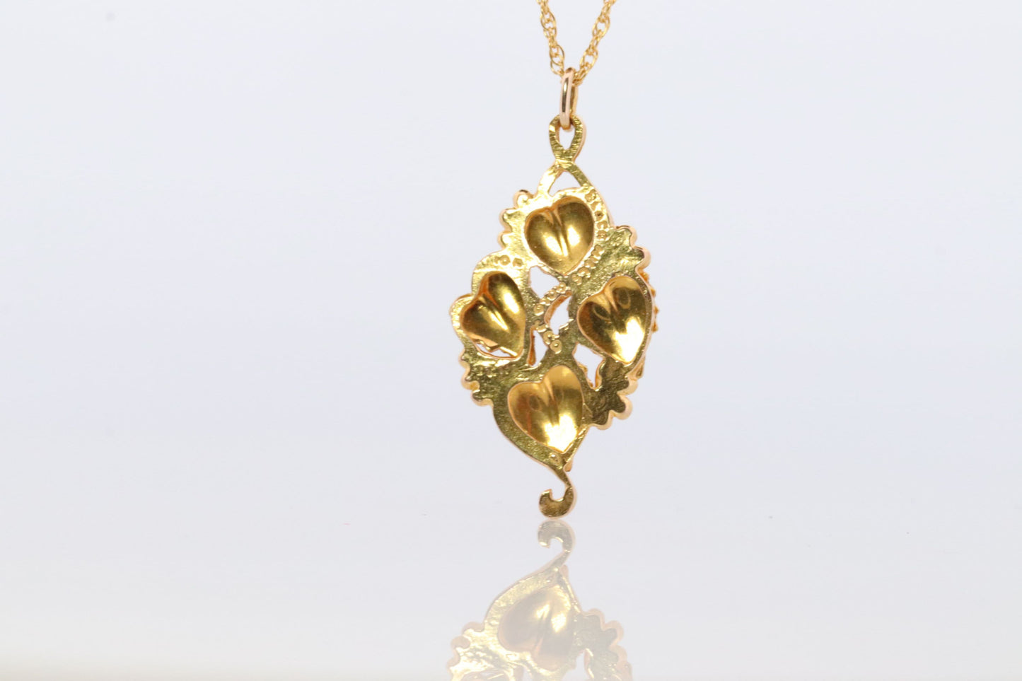 10k 12k Black Hills Gold Pendant. Black Hills Gold Vine Leaves Charm. Black hills gold necklace.