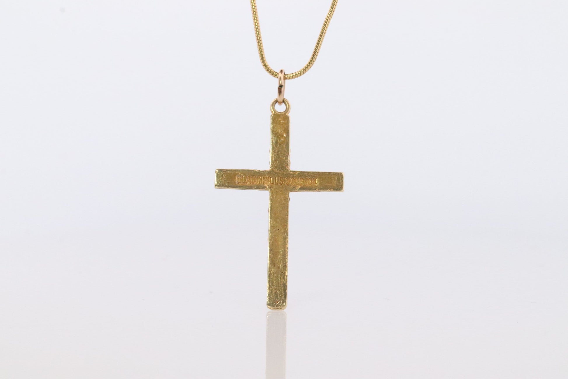 Black Hills Gold Cross Necklace. 10k multi tone Black Hills Gold Crucifix Pendant