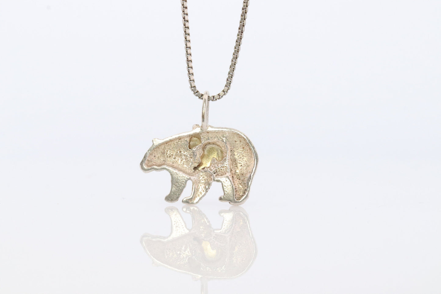 Black Hills Gold Grizzly Bear Pendant. Black Hills Gold Sterling Silver BEAR pendant