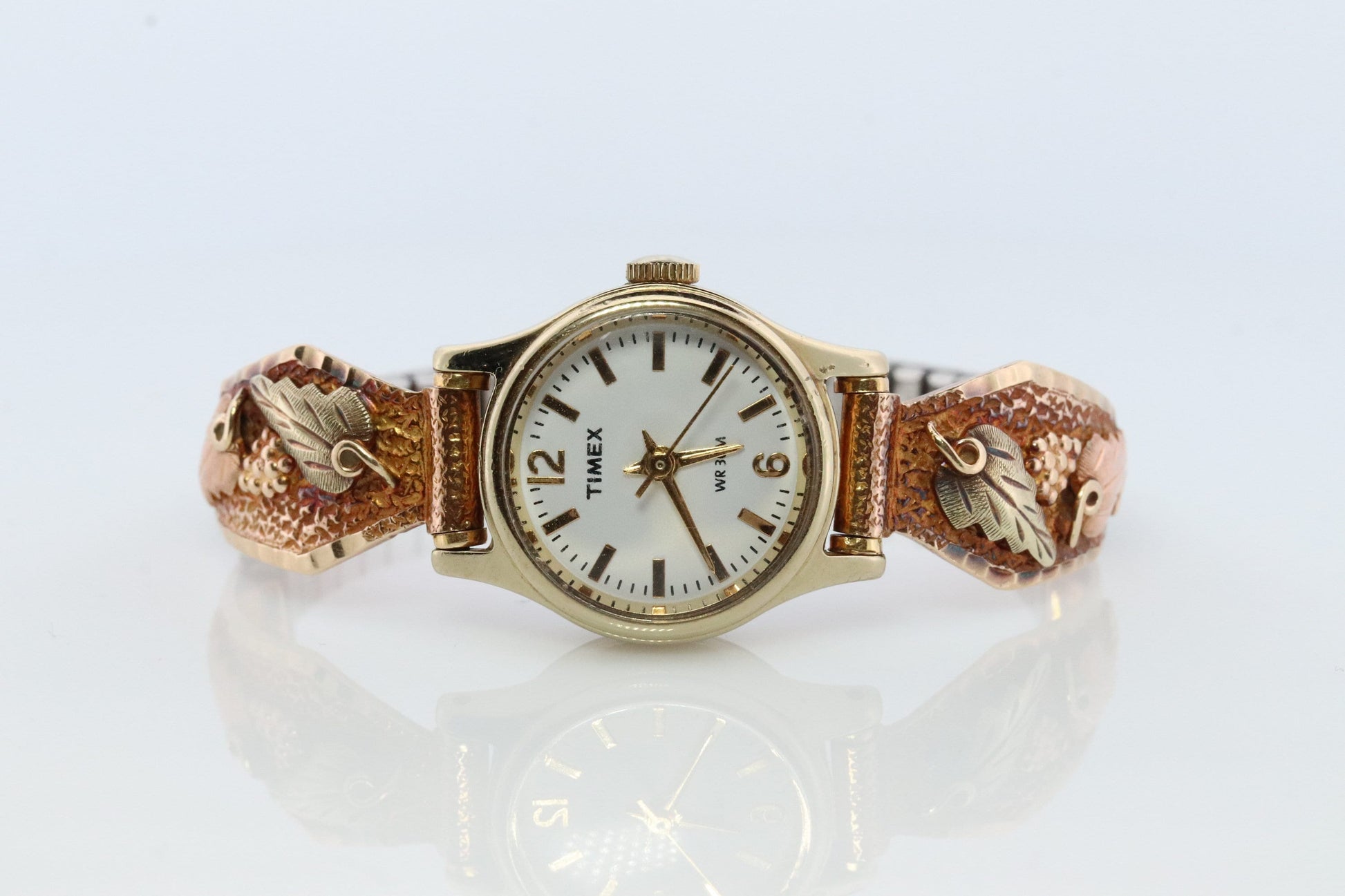Black Hills Gold 10k Lug Tips with Speidel Band. TIMEX Ladies WR 30M Quartz Watch. Landstrom 10k/12k Black Hills Gold Womens Watch.