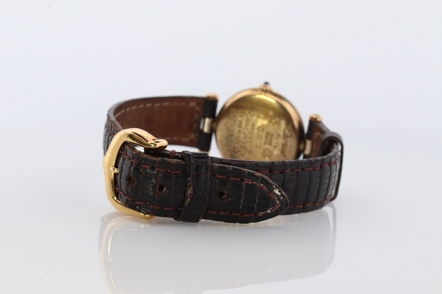 Vintage Must de Cartier Vendome Trinity Watch. ARGENT Cartier 925 Vermeil Quartz Ardent ROUND Swiss Made. Triple, Three tone Cartier.