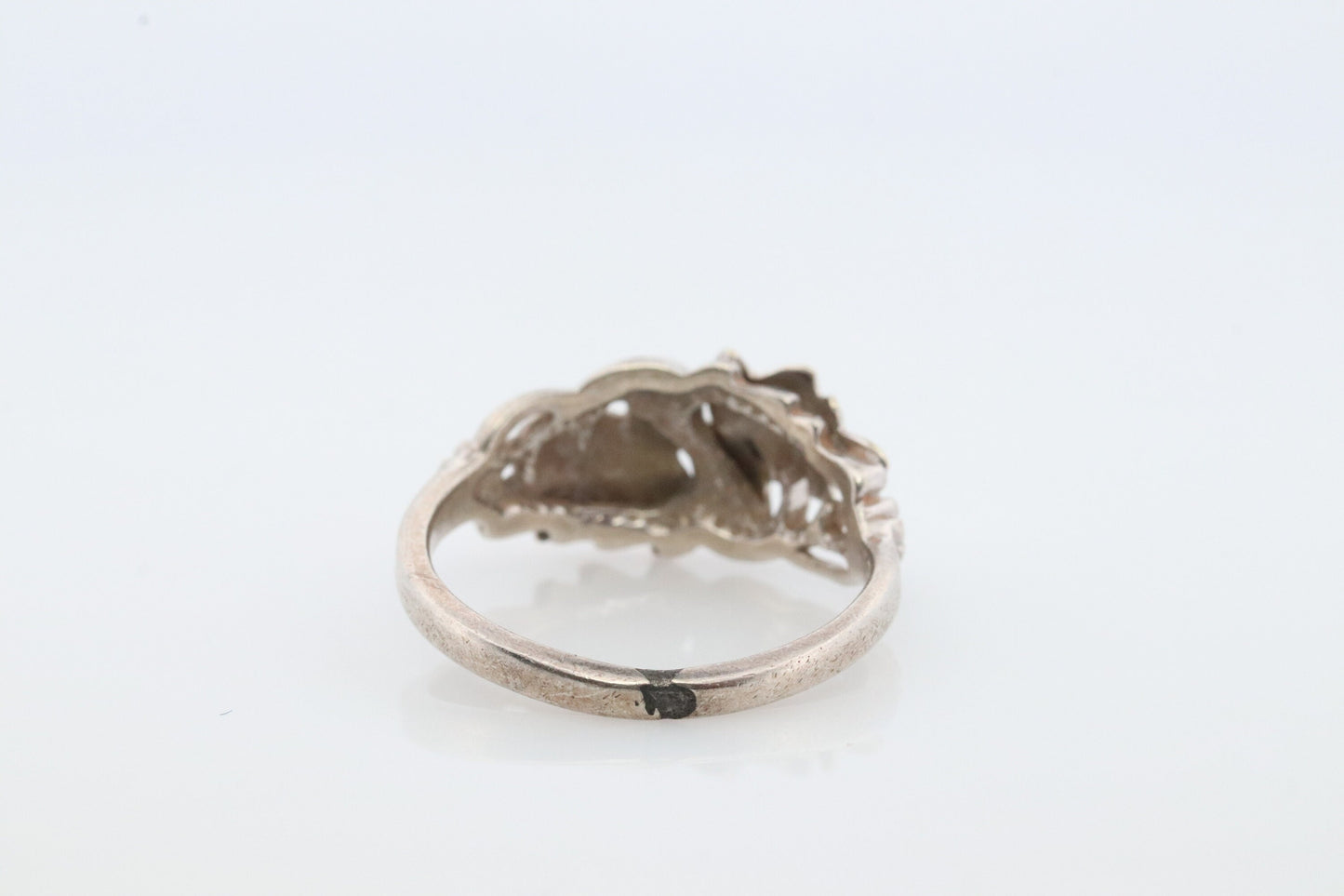Black Hills Gold ring. 925 Sterling Silver and 12k Black Hills Gold inlay band. Dainty ring.