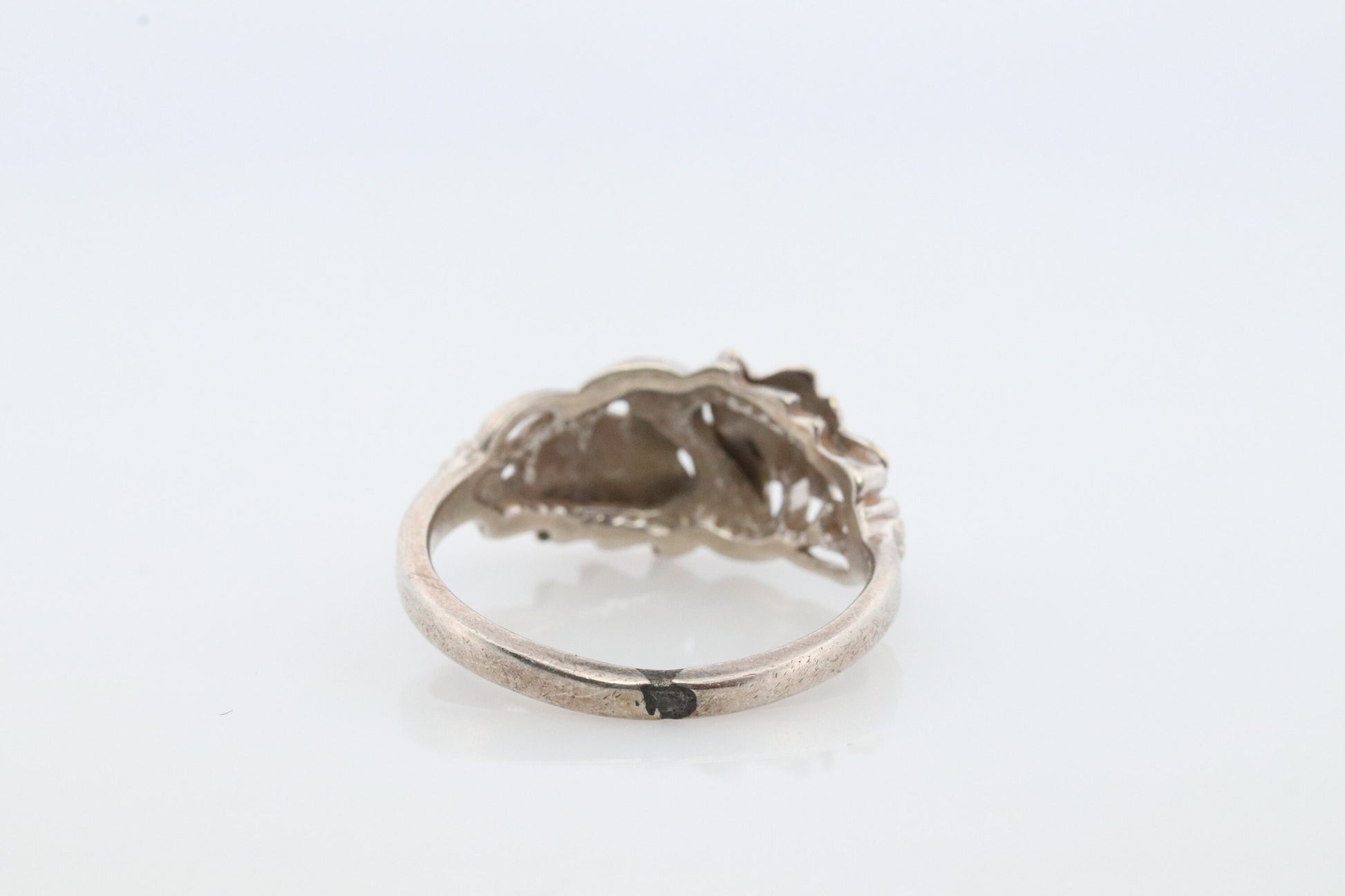 Black Hills Gold ring. 925 Sterling Silver and 12k Black Hills Gold inlay band. Dainty ring.