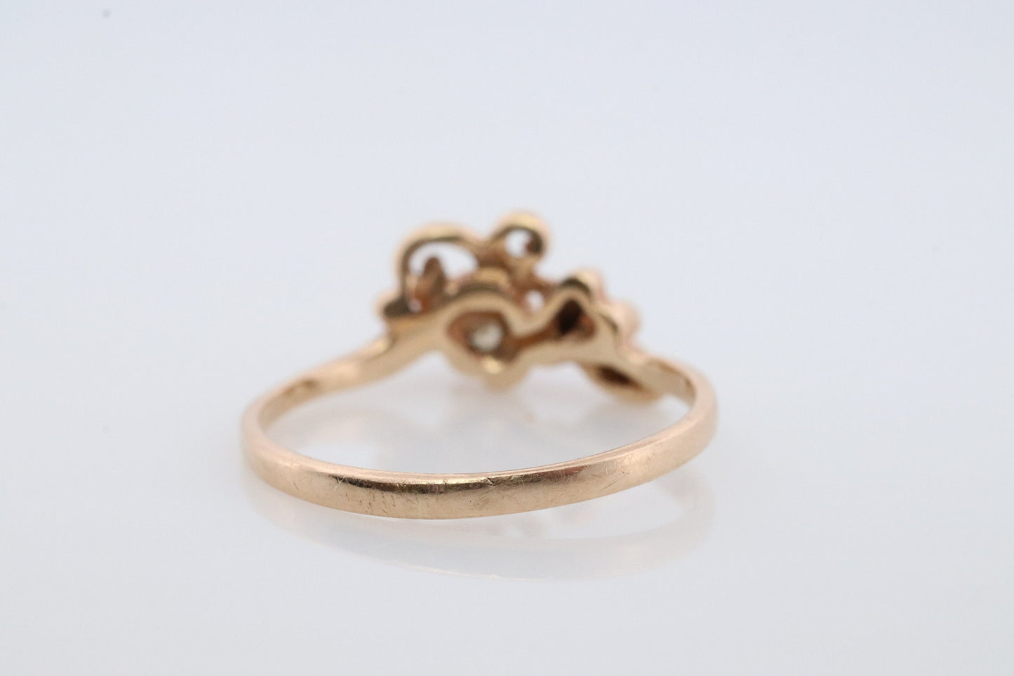 Black Hills Gold Ring. Diamond Ring. 10k Multi-Tone Gold. Dainty Black Hills Gold Design with diamond. Solitaire diamond Band