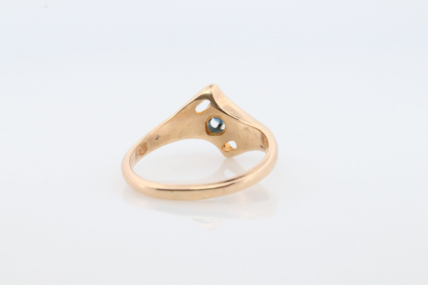 Black Hills Gold Ring. Sapphire Bypass band. Round Blue Sapphire 10k Multi-Tone Black Hills Gold Statement Ring.