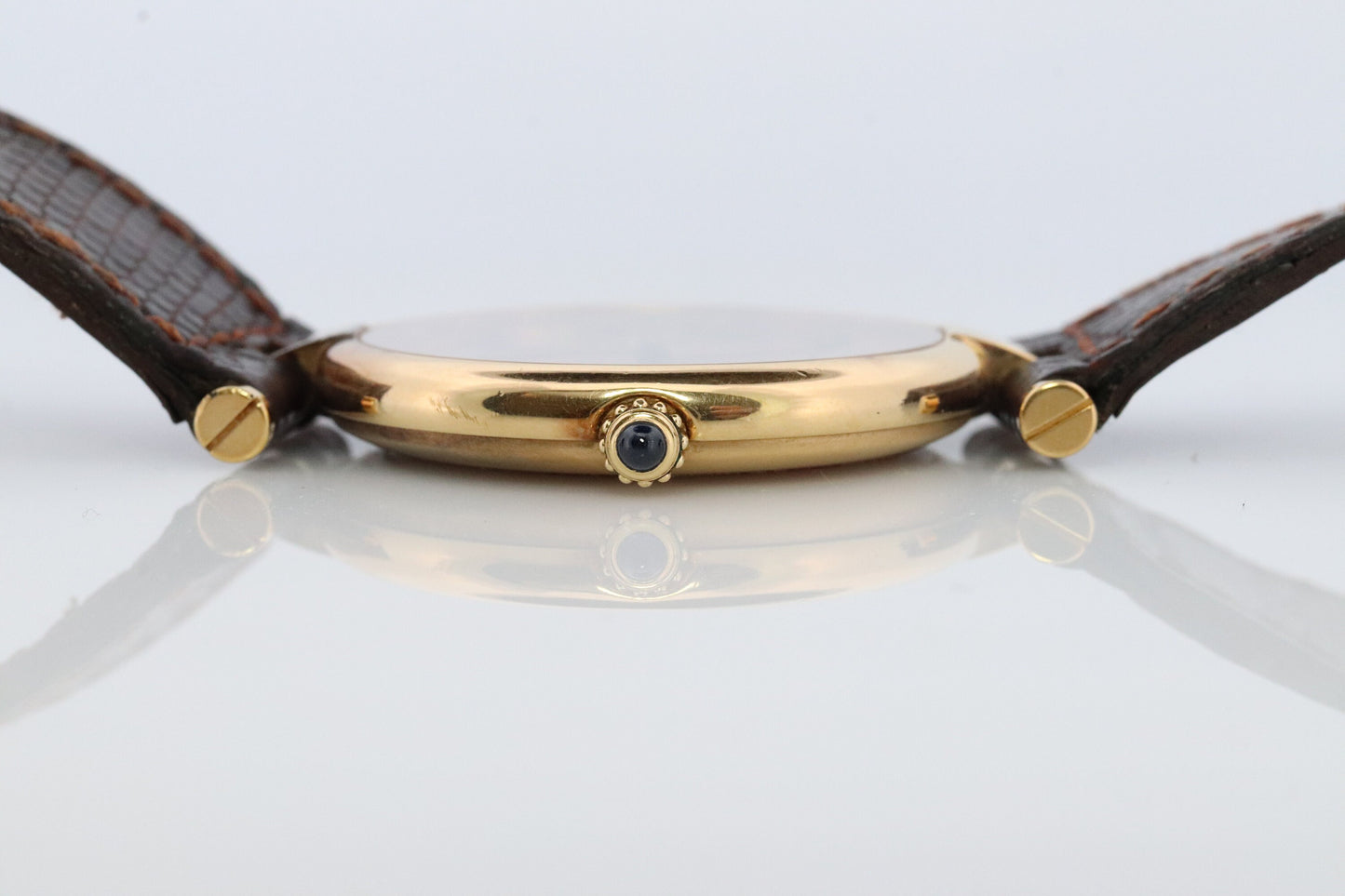 Vintage Must de Cartier Large Vendome Trinity Watch. ARGENT Cartier 925 Vermeil Quartz Ardent ROUND Swiss Made. Triple, Three tone Cartier.