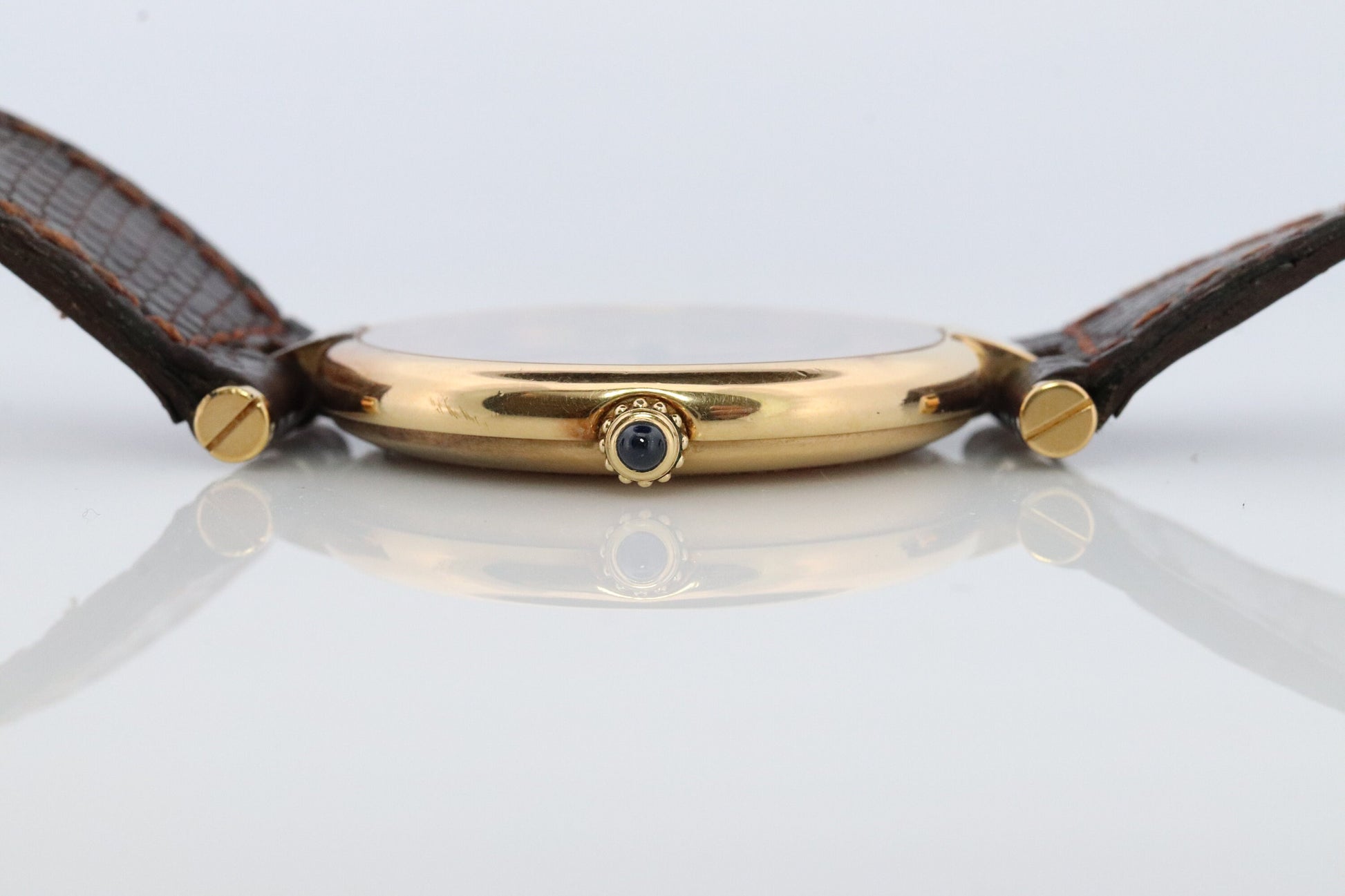 Vintage Must de Cartier Large Vendome Trinity Watch. ARGENT Cartier 925 Vermeil Quartz Ardent ROUND Swiss Made. Triple, Three tone Cartier.