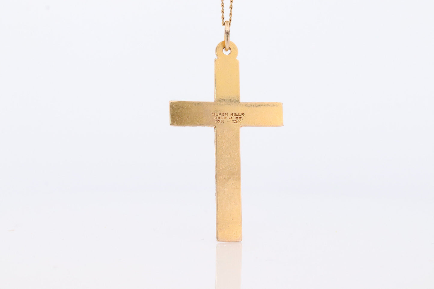 Black Hills Gold Cross Necklace. 10k multi tone Black Hills Gold Crucifix Pendant