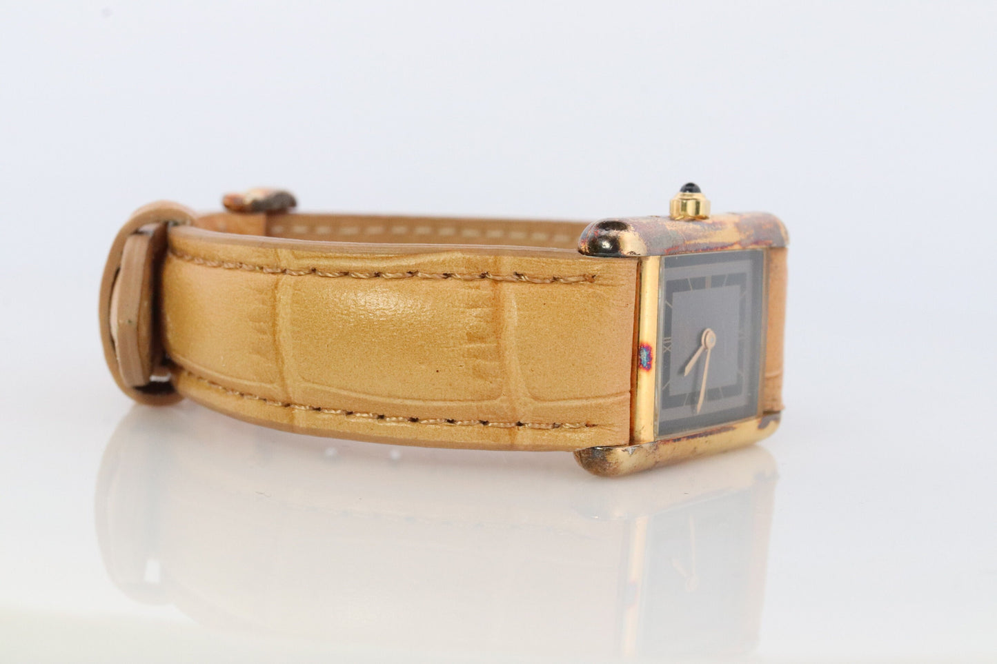 Vintage Must de Cartier Tank Watch. ARGENT Cartier 925 Vermeil Quartz Ardent Swiss Made.