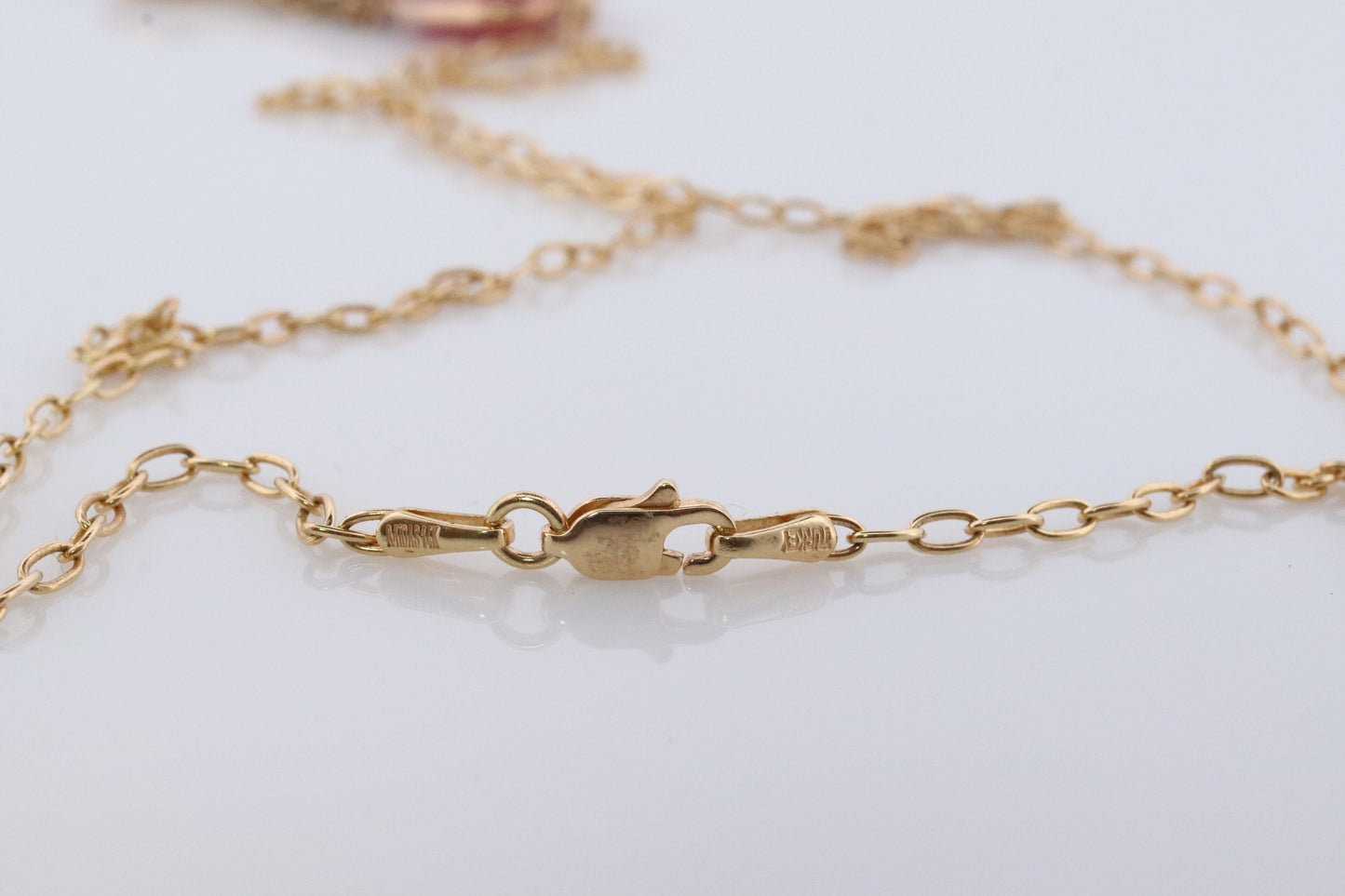 Sliced Sapphire Lariat Necklace. 14k Yellow Gold Multi-Color Sapphire Dangle Pendant Necklace. Made by Midas