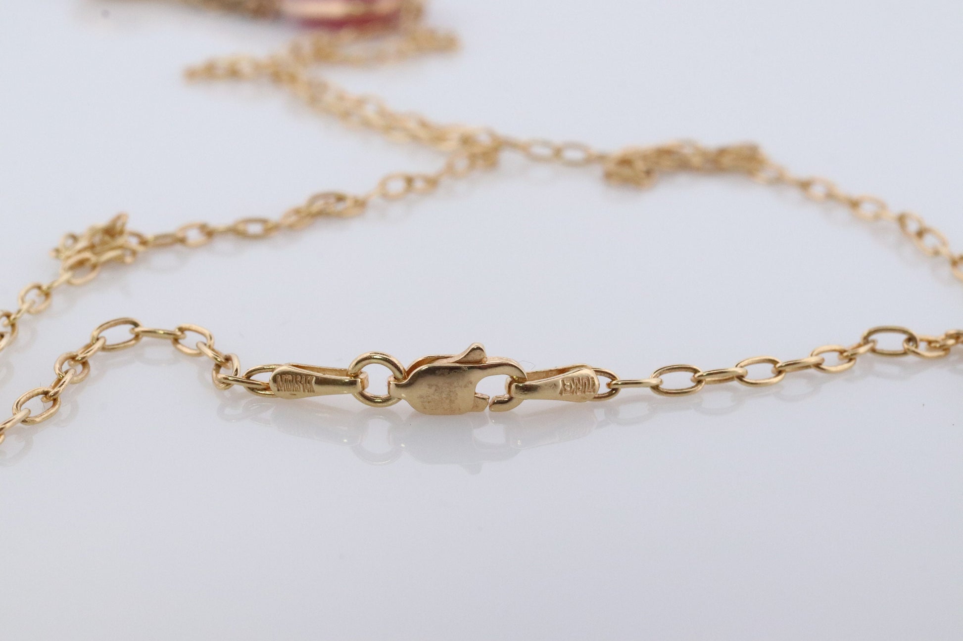 Sliced Sapphire Lariat Necklace. 14k Yellow Gold Multi-Color Sapphire Dangle Pendant Necklace. Made by Midas