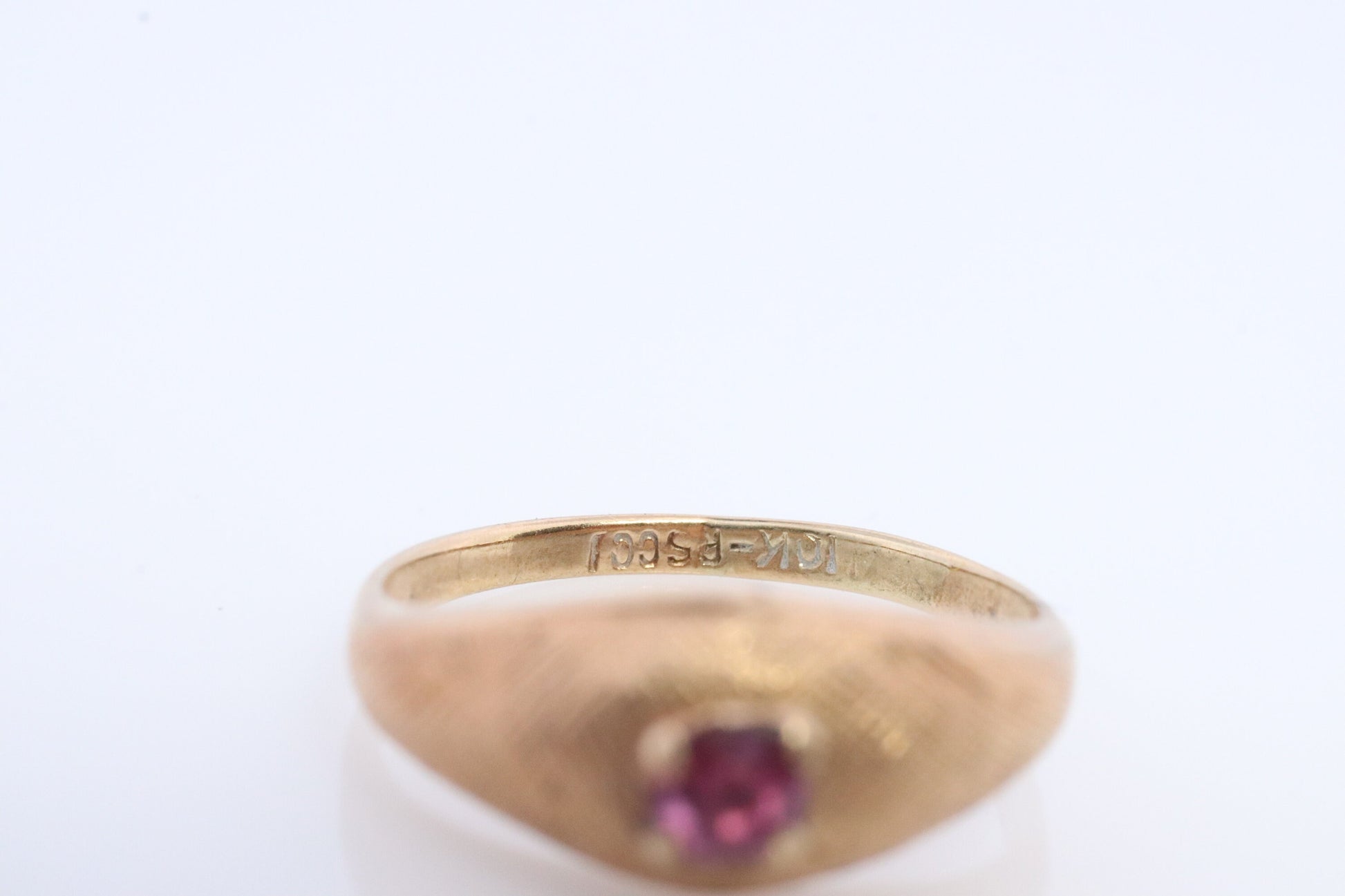 10k Purple Gem Prong Set. Paste Solitaire ring. PSCO. MIDI or pinkie ring.