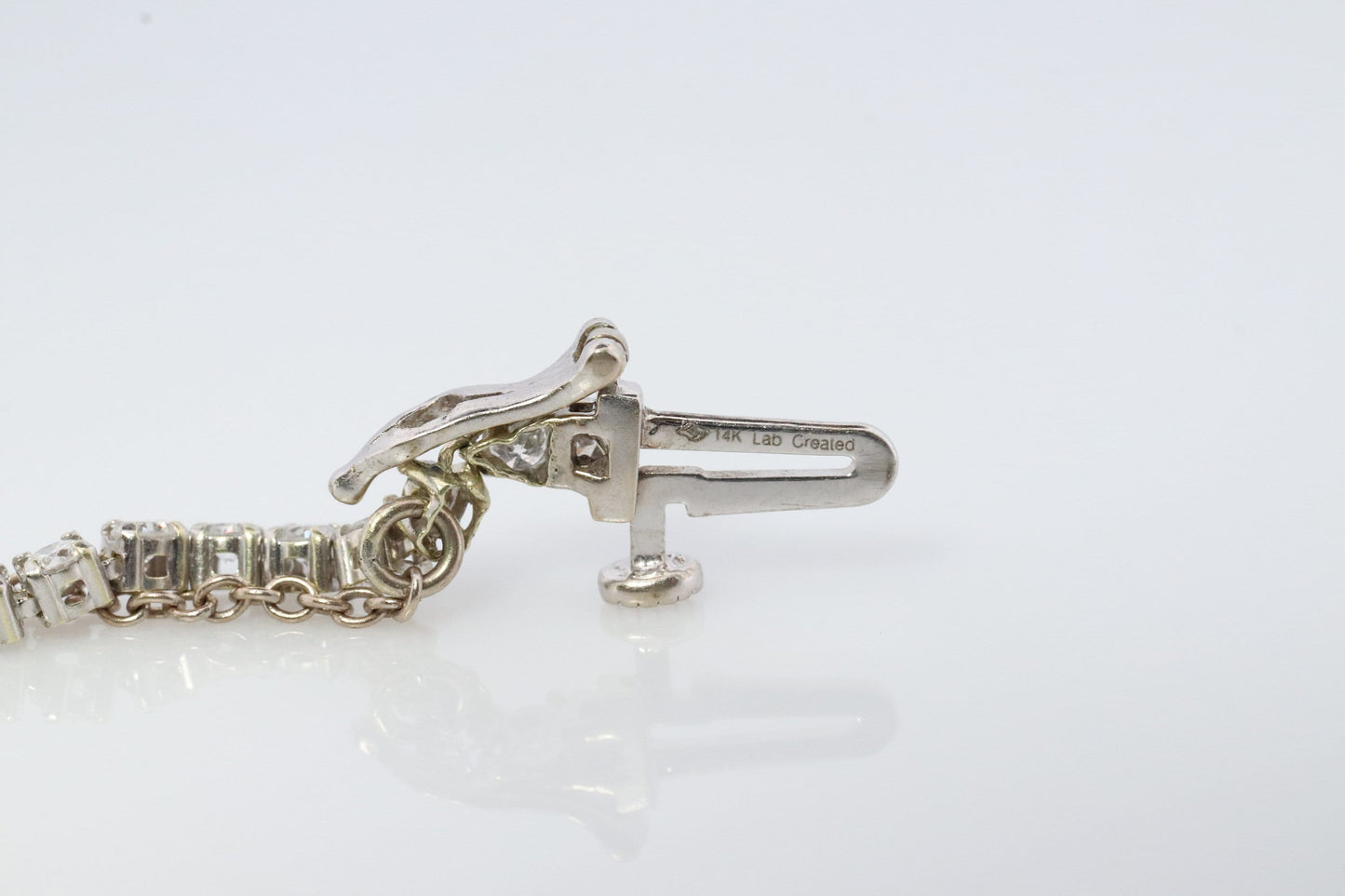 14k Diamond Tennis Bracelet. 14k Delicate Round diamond Tennis bracelet. 2 1/4 CTW Lab Diamonds.