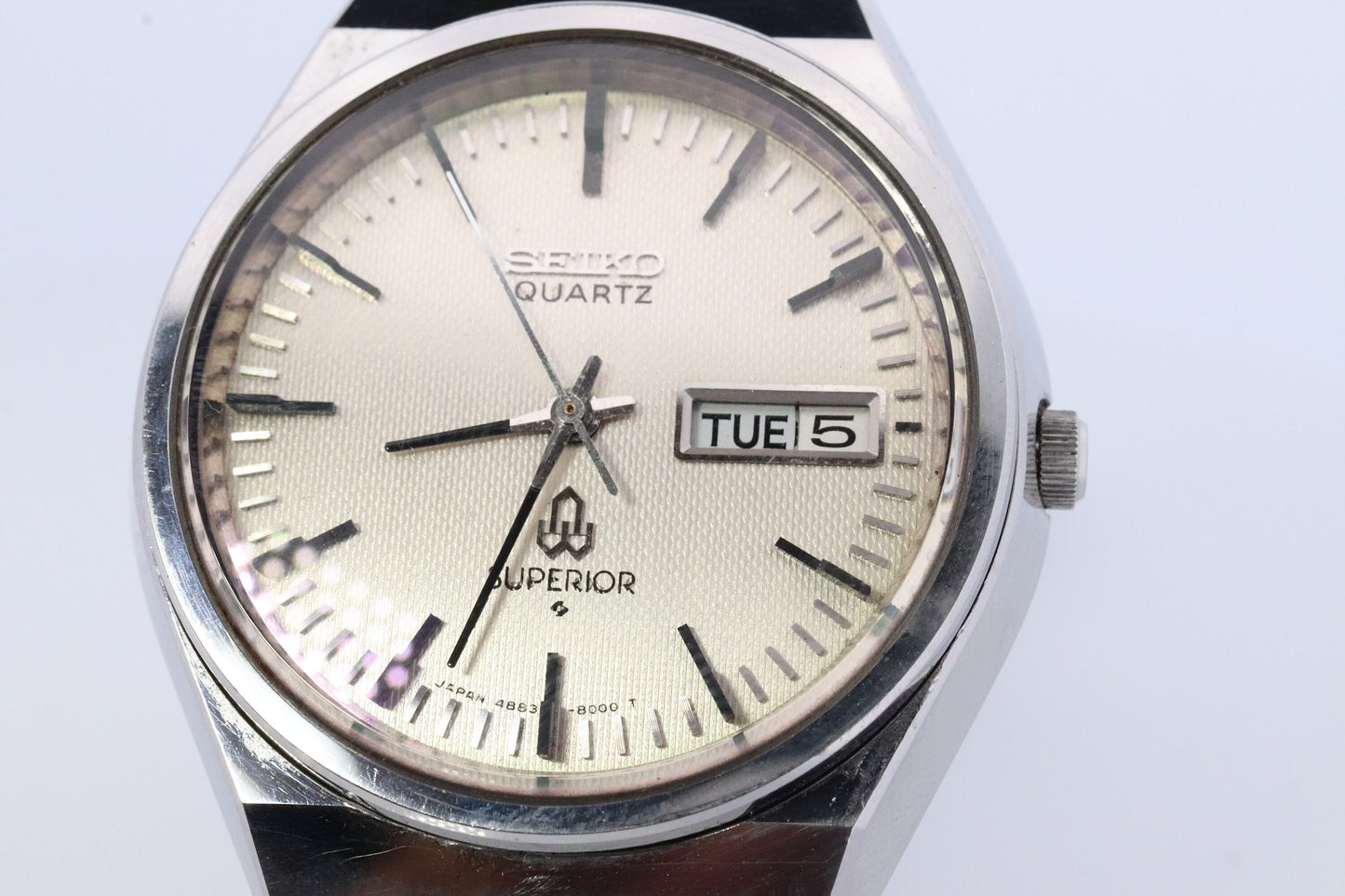 Seiko Superior Watch. SEIKO 4883-8000 Vintage 1970s SEIKO Day Date With Japanese and English Calendar.