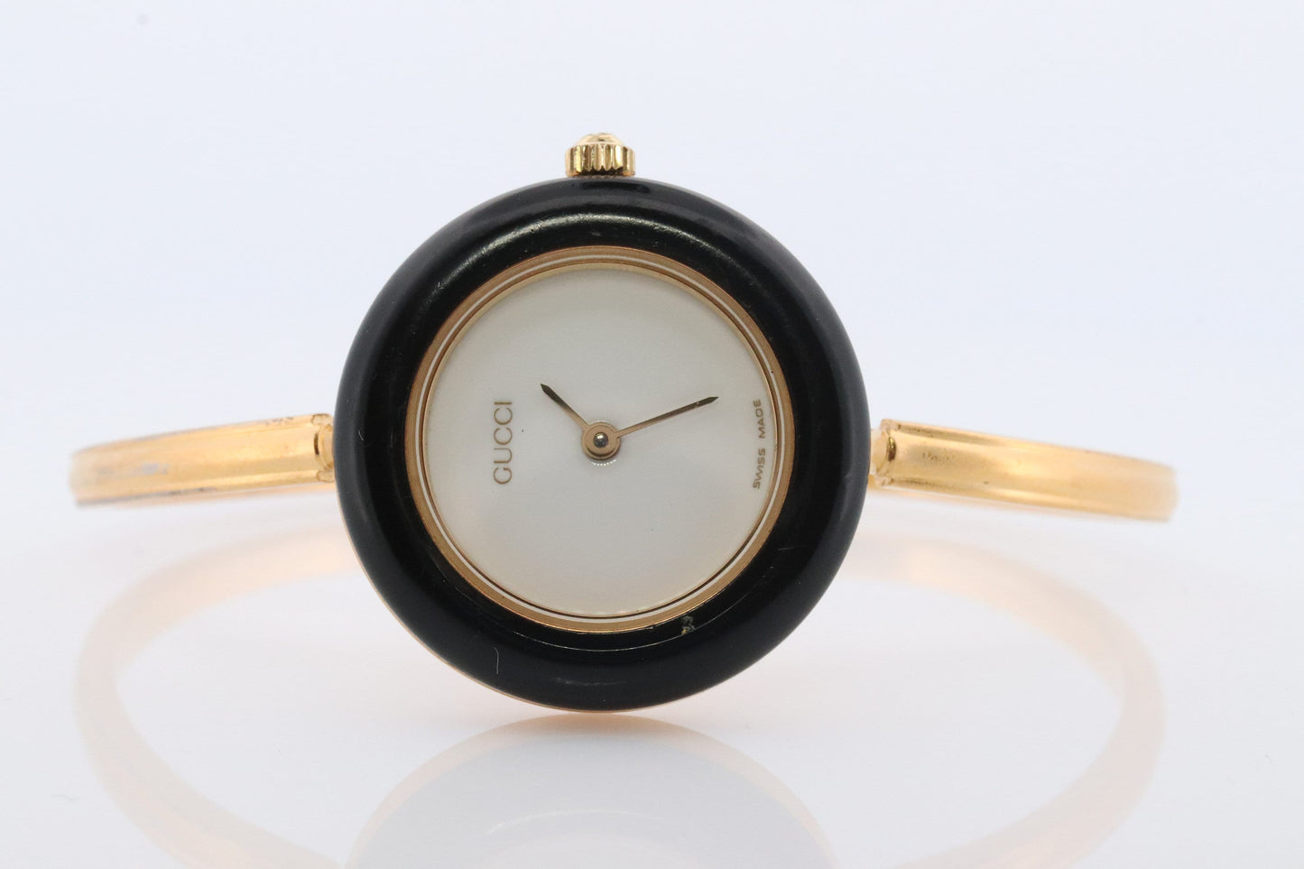 Genuine GUCCI 11/12.3 Watch. Vintage Ladies Gucci Change Bezel Watch.