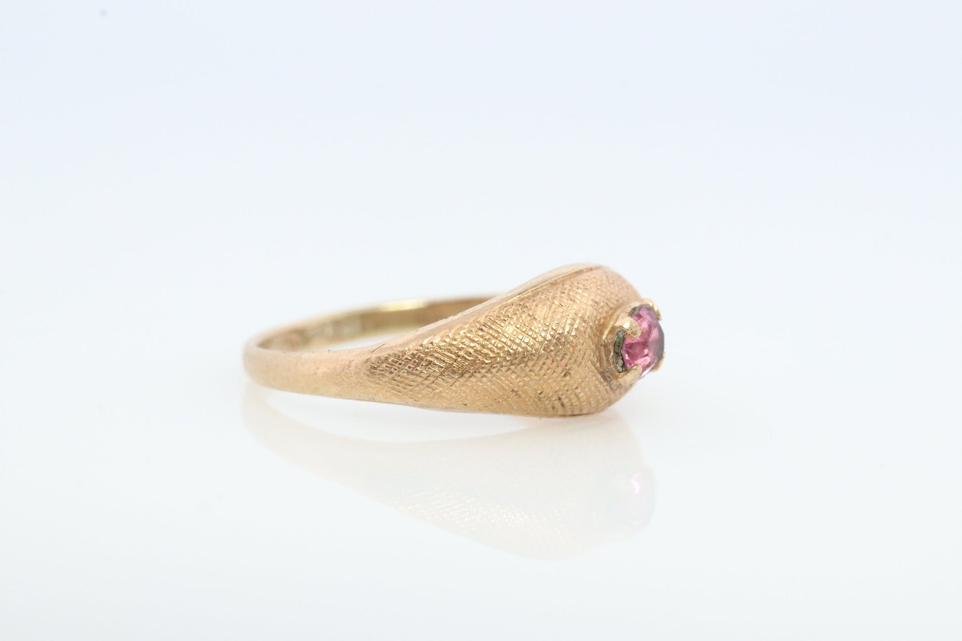 10k Purple Gem Prong Set. Paste Solitaire ring. PSCO. MIDI or pinkie ring.