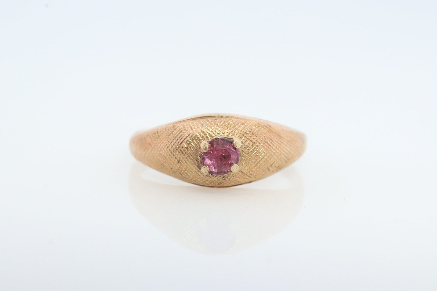 10k Purple Gem Prong Set. Paste Solitaire ring. PSCO. MIDI or pinkie ring.