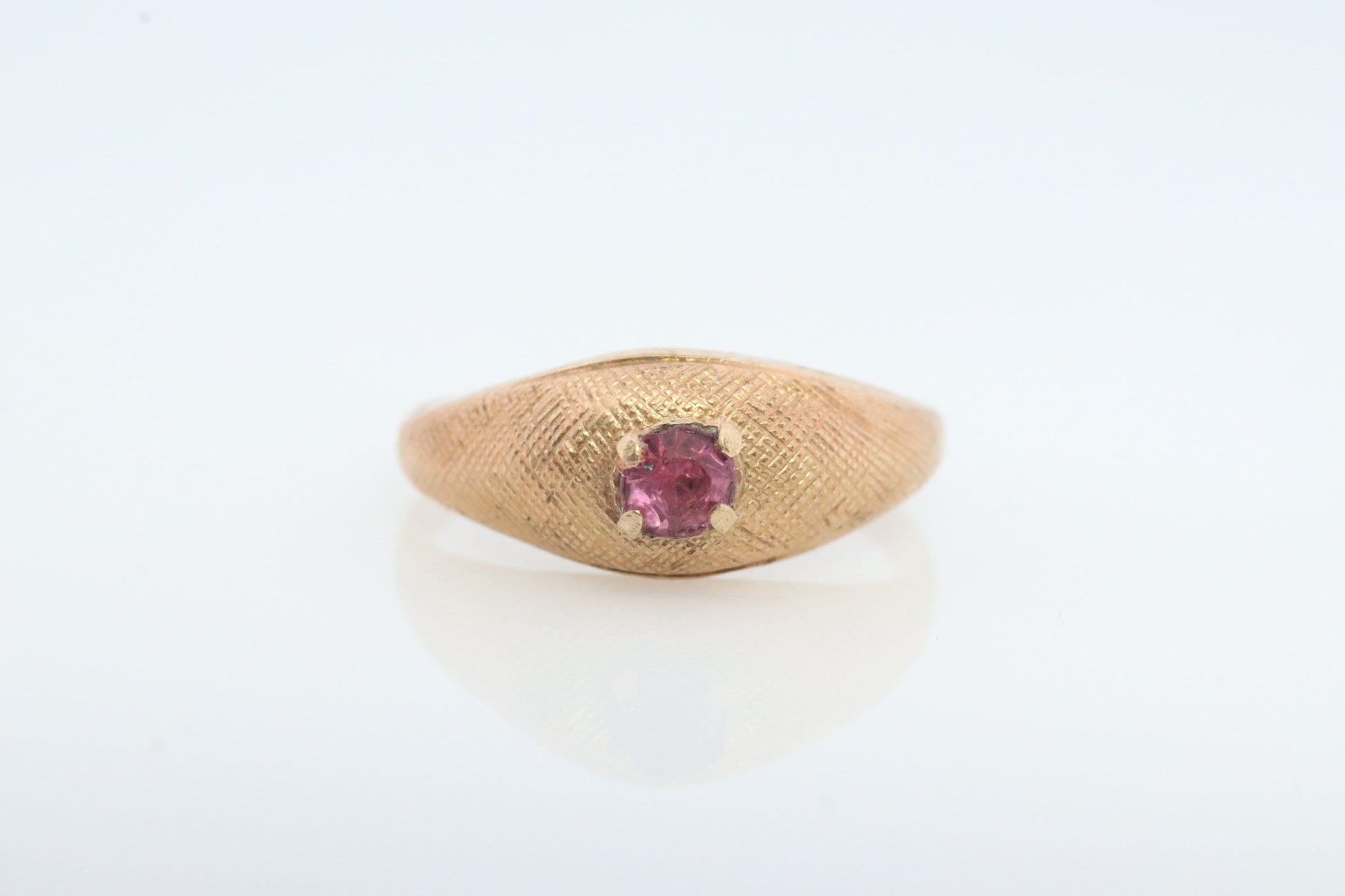 10k Purple Gem Prong Set. Paste Solitaire ring. PSCO. MIDI or pinkie ring.
