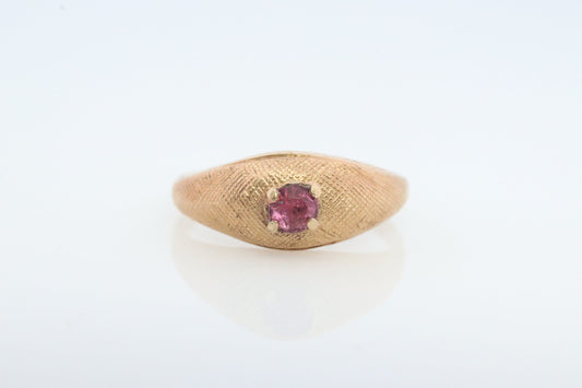 10k Purple Gem Prong Set. Paste Solitaire ring. PSCO. MIDI or pinkie ring.