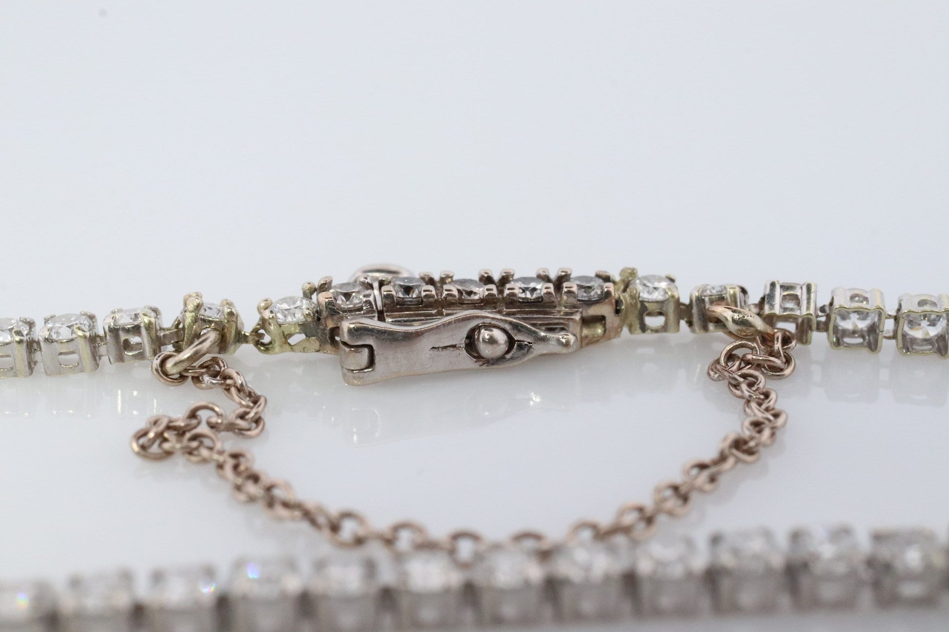 14k Diamond Tennis Bracelet. 14k Delicate Round diamond Tennis bracelet. 2 1/4 CTW Lab Diamonds.