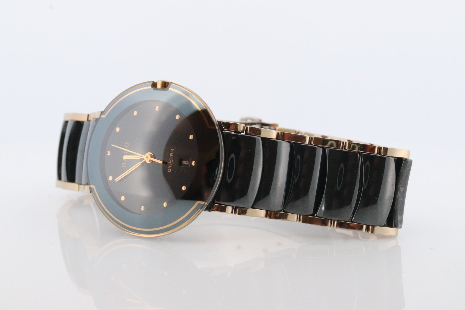 RADO Jubile Diamond Black HiTech Ceramic Stainless Steel Watch. RADO DiaStar Date Bracelet Watch