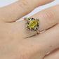 10k Citrine Marquise filigree set Ring. Citrine cocktail statement ring.