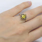 10k Citrine Marquise filigree set Ring. Citrine cocktail statement ring.