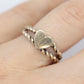 10k Heart Heart Ring. 10k heart on cable promise ring.