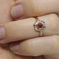 10k Red GEM 10k signet ring. BDA Bezel Set Budlong, Dockert & Armstrong